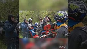 Эвакуация мотоцикла из тайги с помощью квадроцикла. 16.07.2022