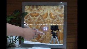 Сенсорная кнопка для зеркала с часами и датчиком температуры XM319, для управления LED подсветкой