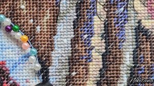 #30 Красивый бекстич, плавный, длинный лонгстич, в 1 и в 2 нити, backstitch, шов назад иголка