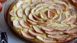 Творожный кекс с яблоком