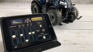 New Holland T7.315 HD Blue Power Tractor. Made of LEGO®️ TECHNIC®️, featuring Sbrick ®️