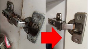 Как поменять старые ржавые петли на кухонной гарнитуре на новые с доводчиком ?