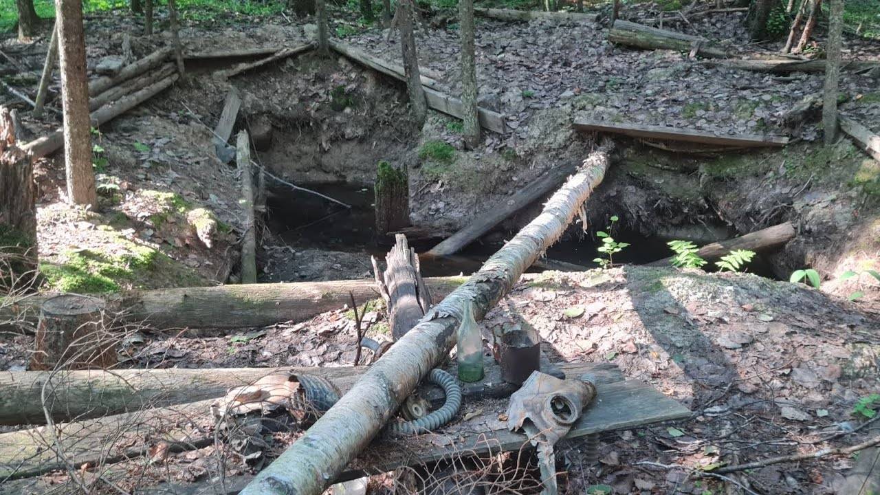 разведка ужд пошла не по плану!! Нашёл военные блиндажи 1941г. достаю рельсы.