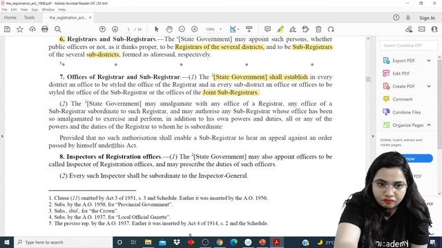 Registration Act | Rapid Revision of Registration Act part 2 | Judiciary Exams | Arpita Yadav