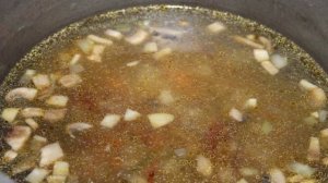 Суп с шампиньонами и мясными фрикадельками