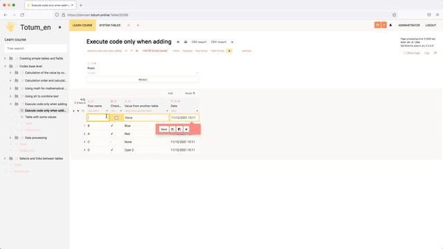 Учебный курс: исполнять код только при добавлении смотреть онлайн