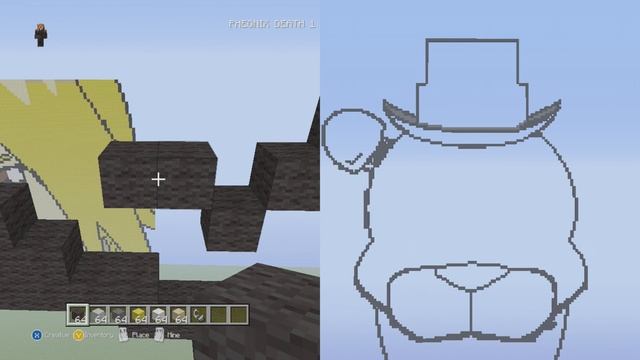 Minecraft Pixel Art Tutorial: How to make Golden Freddy Part 3(Five Nights At Freddy's) смотреть онлайн