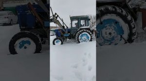 Мтз 80 по снегу.