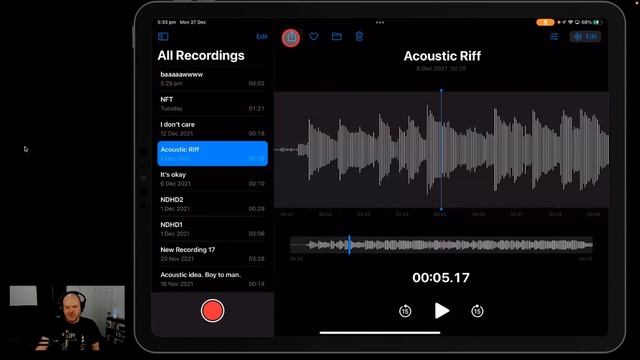 Voice Memos to GarageBand iOS (iPad/iPhone)