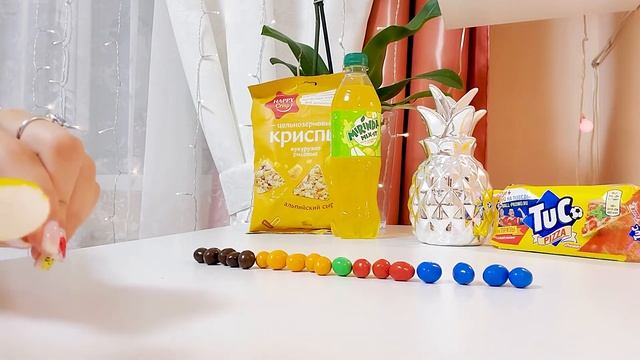 ASMR MOST POPULAR *YELLOW FOOD* JELLY DONUT, YELLOW DRINK,  CHIPS, M&M’s, MACARONS, MUKBANG 먹방 смотреть онлайн