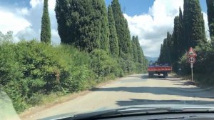 Тоскана. Обгон трактора