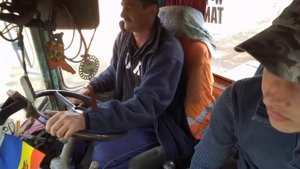 Вид из кабины трактора Т-150к /Moldova