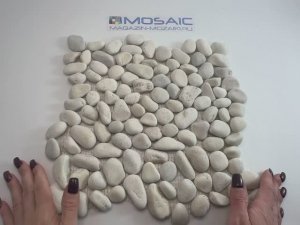 Мозаика PEBBLES WHITE STONE MAT
