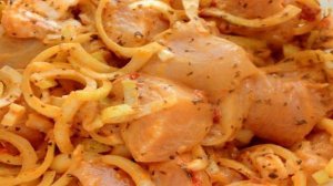 Шашлык из куриного филе с прослойками сала