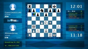 Chess Game Analysis: Alexanderua - Guest34003149 : 1-0 (By ChessFriends.com)
