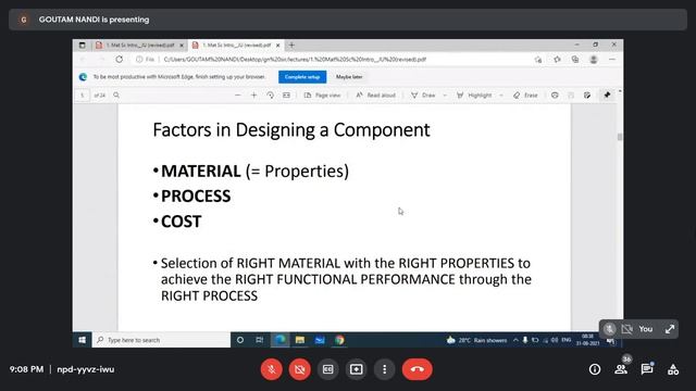 BME 2 | Material Science | Section A | Introduction Class | Gautam Nandi Sir | 31/08/2021 смотреть онлайн