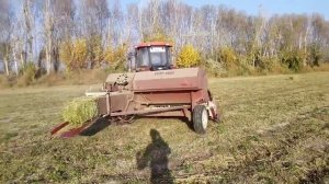 Трактор YTO 504 и прессподборщик