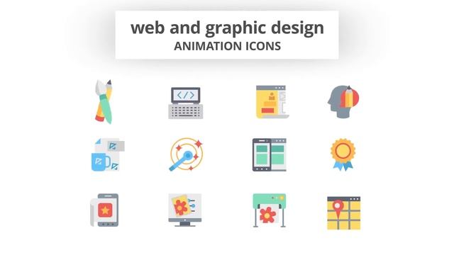 Web-Design and Development - Animation Icons (MOGRT) Premiere Pro Templates