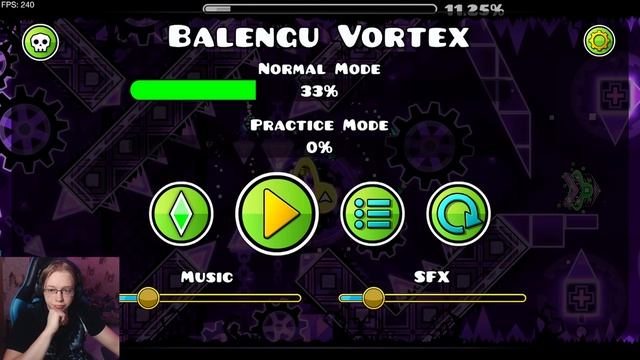 BALENGU VORTEX 60% - EXTREME DEMON | Поднимаем Скилл На Волне В Geometry Dash