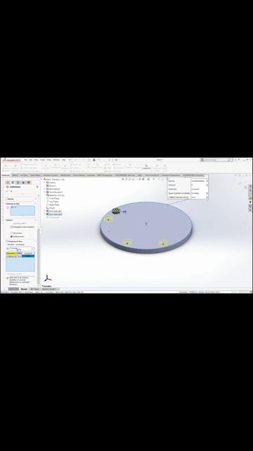 Important tip of Circular Pattern in solidworks #solidworks #shorts #circularpattern