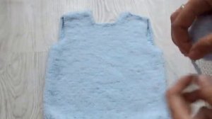 вязанная жилетка из пряжи ализе софти( alize softi )