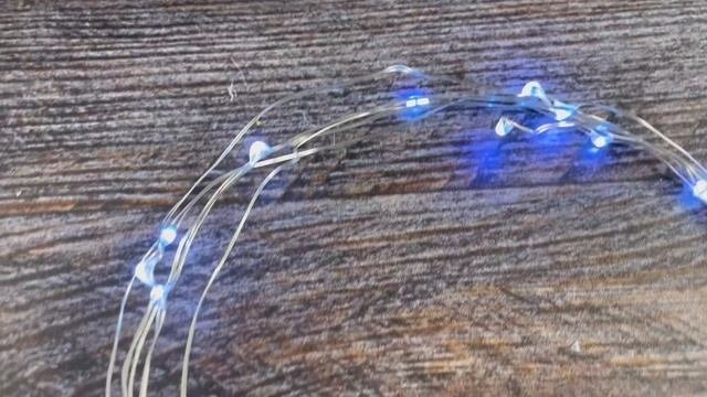Гирлянда светодиодная, 1 режим, цвет нити серебро, белый холодный Роса ЛЬДИНКА 213201