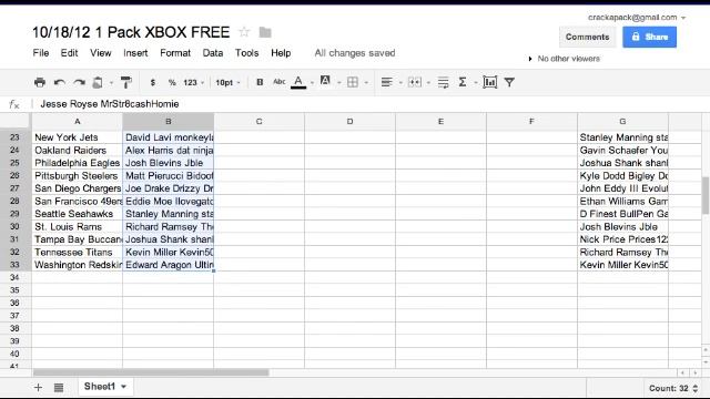 Crack'a'Pack :: 10/18/12 :: XBOX :: 1 Legendary Pack :: FREE