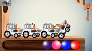 Развивающие мультики для малышей Синий трактор и шарики