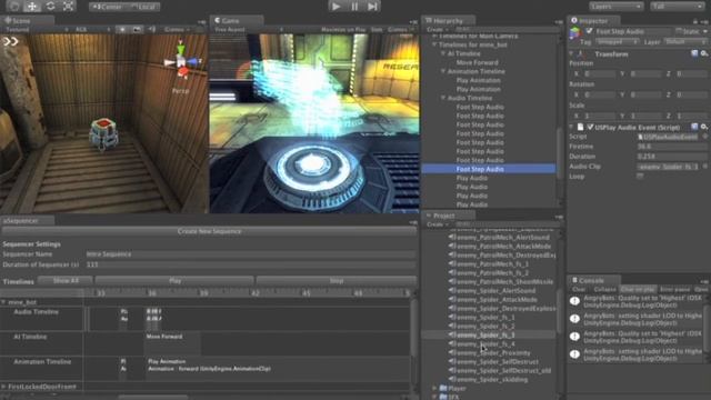Unity Cutscene Editor USequencer demonstration смотреть онлайн