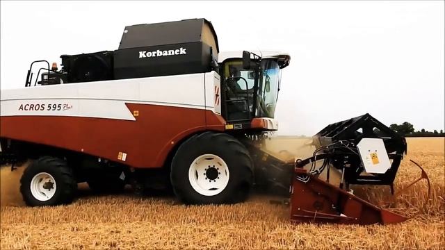 Harvester Rostelmash Acros 595 Plus Attachment Power Stream 700 Panen Gandum смотреть онлайн