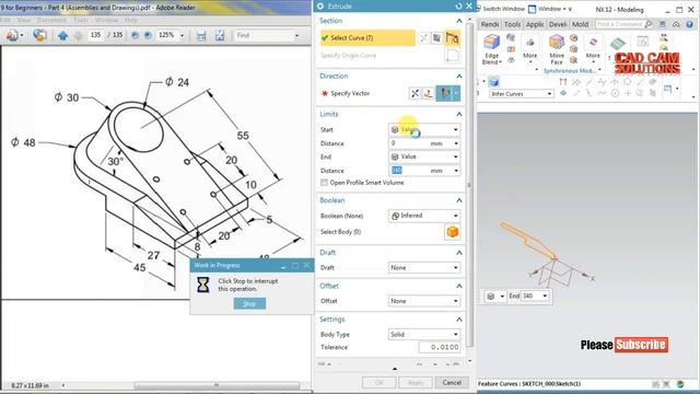 #NX CAD #Modeling #Tutorial 3.1 смотреть онлайн