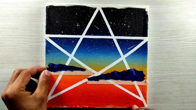 #29 How to Paint a Beautiful Lake on Star ⭐ | Easy Acrylic Painting for beginners | step by step