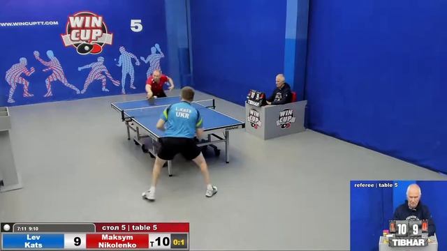 11:00 Кац Лев  3-1  Николенко Максим  cтол 5  ЮГ-2  30.04.22 смотреть онлайн