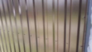 Забор из наборных блоков и металлопрофиля покрытие пурман от компании Металл профиль цвет RR 32