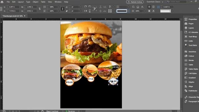 How to Design a Restaurant Flyer (Create a Food Flyer in InDesign CC | Hamburger) смотреть онлайн