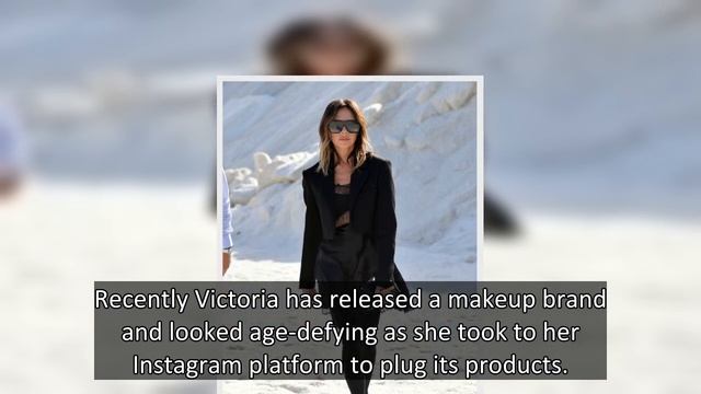 Victoria Beckham wows in sheer lace minidress for beach fashion show