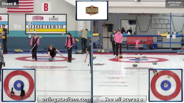 Curling Stadium Bismarck Sheet B 02-16-24 смотреть онлайн