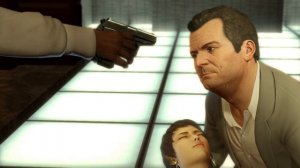 Trevor Sacrifices himself to save Michael from Franklin in Ending B