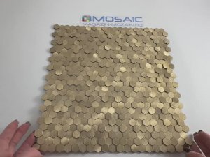 Мозаика ALUMINIUM 3D HEXAGON GOLD (BIG)