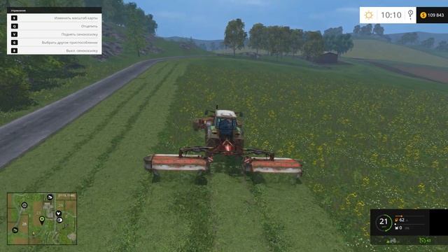Farming Simulator 15 – Карьера | Карта Бьорнхольм | Уборка и покос травы | gameplay =076= #fs #top смотреть онлайн