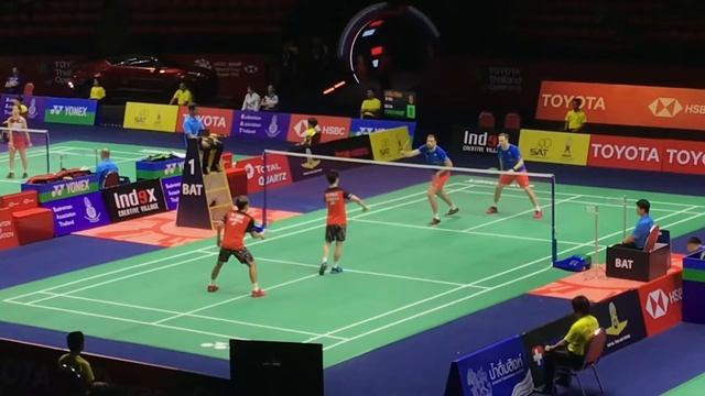 Kevin Sanjaya/Marcus Gideon Round32 Thailand Open 2019 смотреть онлайн