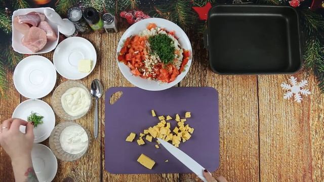 Мясо запечённое с овощами (baked meat with vegetables) смотреть онлайн