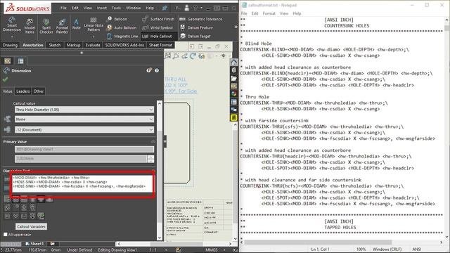 Solidworks Drawing Tips: Create Your Own Custom Hole Callouts