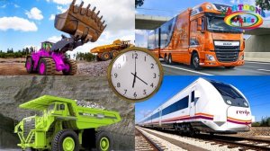 Изучаем цвета и строительный транспорт / Развивающее видео про машинки для детей