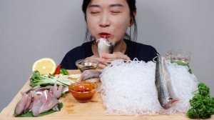 전어회 리얼사운드 먹방 ASMR RAW GIZZARD SHAD MUKBANG EATING SOUNDS NO TALKING | NAJIN