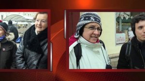 Опрос иностранных туристов на улицах Москвы