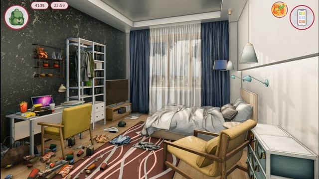 Мини-игра на Renpy "Уборка в комнате" смотреть онлайн