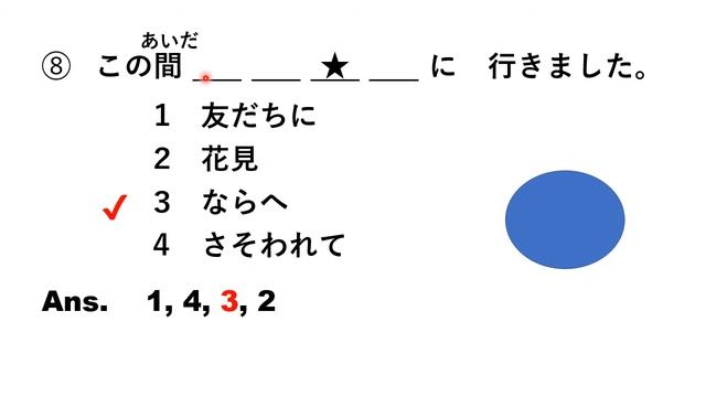 Let's try N4 Mock Test ④/JLPT N4 Practice Test（ ぶんぽう）No.2