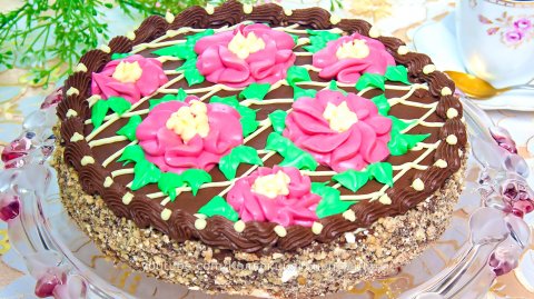 «КИЕВСКИЙ» ТОРТ по-домашнему, рецепт воздушного безе с кешью и кремом шарлотт!