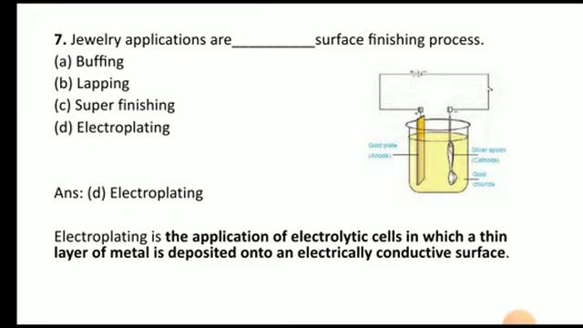 Objective Questions on Super Finishing Processes l Mechanical Engineering